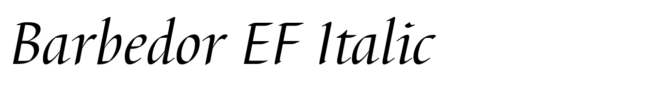 Barbedor EF Italic